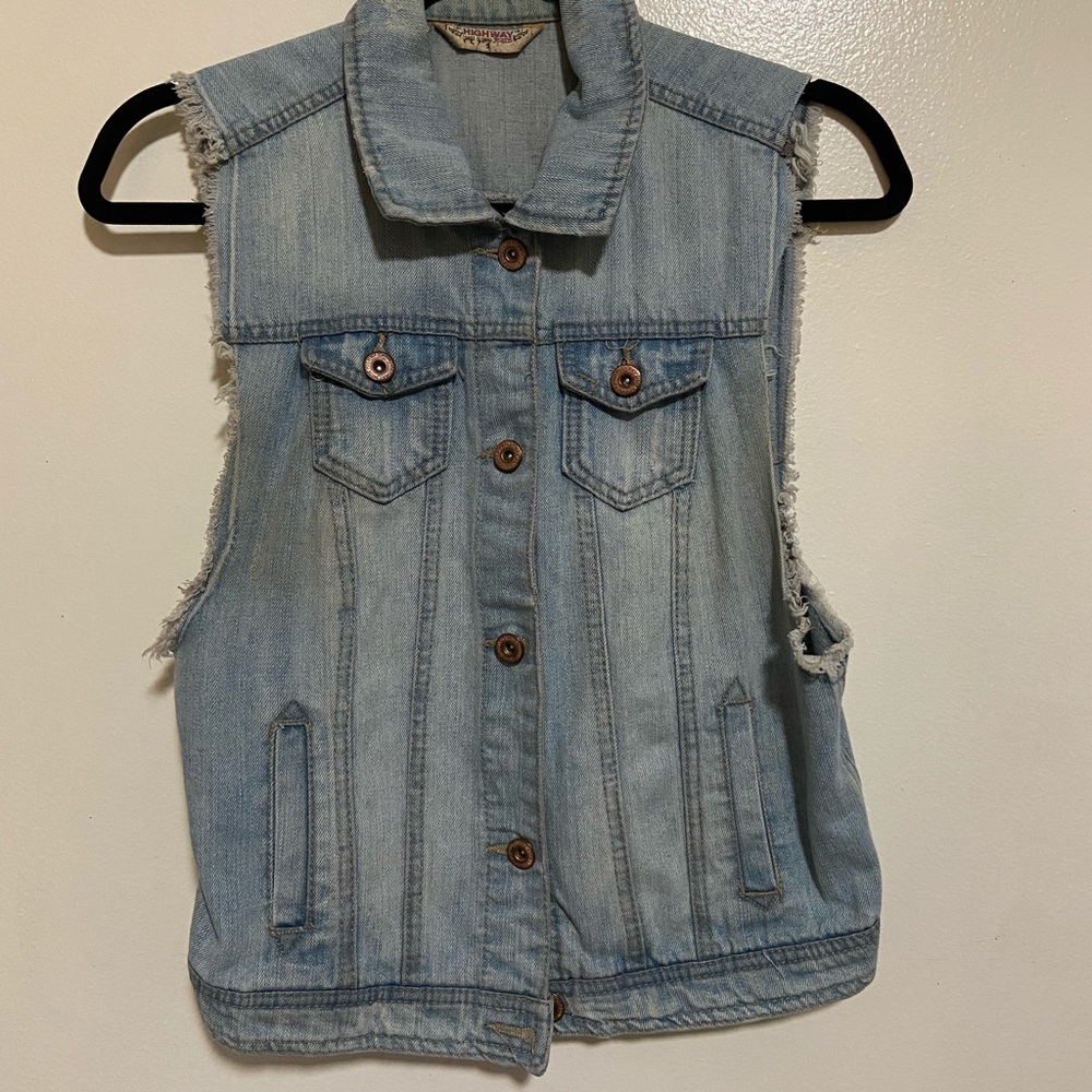 Highway Jeans Distressed Vest